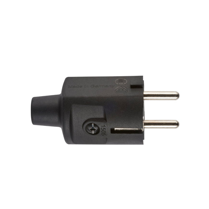 ABL geaarde stekker, schuko & Frans/Belgisch, 3-p, tpe, IP20, Compact, type 1505, zwart