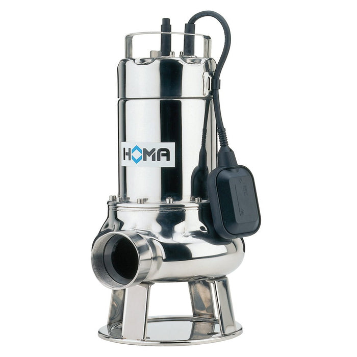Homa dompelpomp voor vuil- en afvalwater, rvs, TCV 408 WA, 0,7 kW, 230 V, vlotter